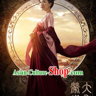 Traditional Ancient Chinese Imperial Consort Costume, Elegant Hanfu Palace Lady Dress, Chinese Tang Dynasty Imperial Empress Tailing Embroidered Clothing for Women