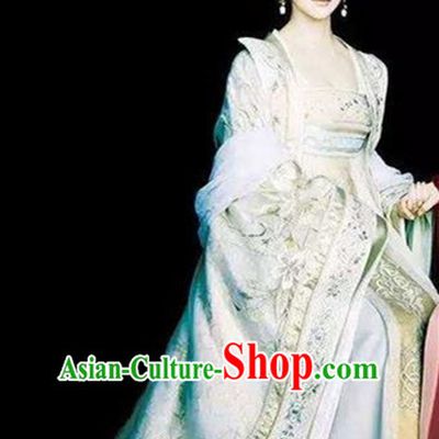 Traditional Ancient Chinese Imperial Queen Costume, Elegant Hanfu Palace Lady Dress, Chinese Tang Dynasty Imperial Empress Tailing Embroidered Clothing for Women