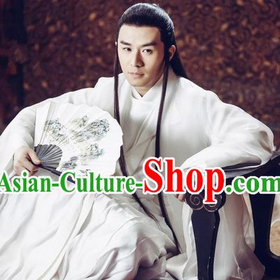 Traditional Ancient Chinese Imperial Prince Costume Complete Set, Elegant Hanfu Nobility Childe Robe, Chinese Cosplay Teleplay Ten great III of peach blossom Role Crown Prince Clothing for Men