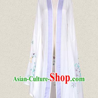 Traditional Ancient Chinese Female Costume Wide Sleeve Cardigan, Elegant Hanfu Clothing Chinese Tang Dynasty Embroidering Palace Princess Clothing for Women