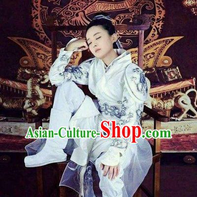 Traditional Ancient Chinese Imperial Bodyguard Costume, Elegant Hanfu Swordswoman Robe, Chinese Swordsman Cosplay Embroidered Clothing for Women