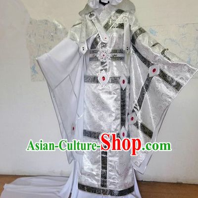 Traditional Ancient Chinese Imperial Prince Costume Complete Set, Elegant Hanfu Nobility Childe Robe, Chinese Swordsman Cosplay Clothing for Men