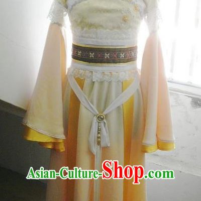 Traditional Ancient Chinese Imperial Consort Costume, Ancient Young Lady Elegant Hanfu Clothing Chinese Tang Dynasty Imperial Princess Cosplay Fairy Tailing Embroidered Dress for Women