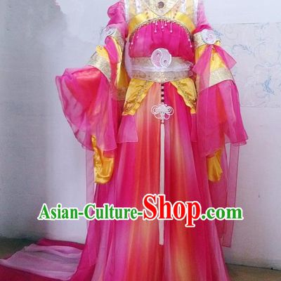Traditional Ancient Chinese Imperial Consort Costume, Ancient Young Lady Elegant Hanfu Clothing Chinese Tang Dynasty Imperial Empress Cosplay Fairy Tailing Embroidered Dress for Women