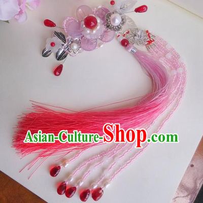 Traditional Handmade Chinese Ancient Princess Classical Accessories Jewellery Pure Copper Coloured Glaze Hair Sticks Hair Claws, Hair Fascinators Hairpins for Women