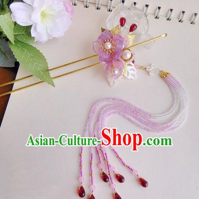 Traditional Handmade Chinese Ancient Princess Classical Accessories Jewellery Coloured Glaze Hair Sticks Hair Jewellery, Pearl Hair Fascinators Hairpins for Women