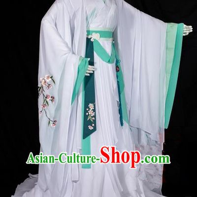 Traditional Ancient Chinese Imperial Consort Costume, Elegant Hanfu Clothing Chinese Tang Dynasty Imperial Empress Cosplay Fairy Tailing Embroidered Peach Blossom Dress for Women