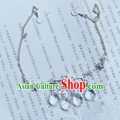 Traditional Handmade Chinese Ancient Princess Classical Hair Accessories Jewellery Hanfu Frontlet Eyebrows Pendant, Hair Fascinators Hairpins for Women