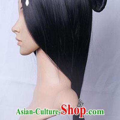 Traditional Handmade Ancient Chinese Han Dynasty Princess Wig, Ancient Chinese Palace Empress Wig for Women