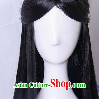 Traditional Handmade Ancient Chinese Tang Dynasty Princess Hair Decoration and Wig Complete Set, Ancient Chinese Palace Empress Headwear and Wig for Women