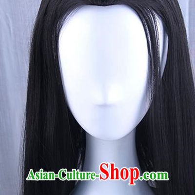 Traditional Handmade Ancient Chinese Tang Dynasty Imperial Prince Wig, Ancient Chinese Swordsman Wig for Men
