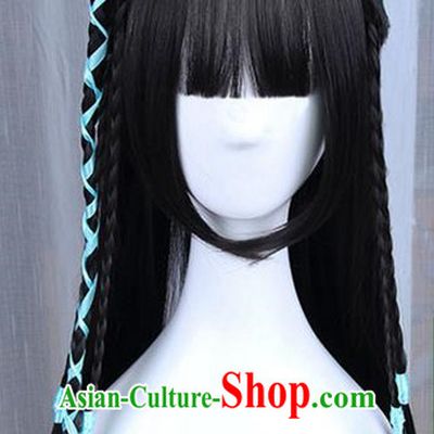 Traditional Handmade Ancient Chinese Song Dynasty Imperial Princess Wig, Ancient Chinese Young Lady Wig for Women