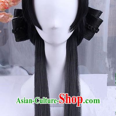 Traditional Handmade Ancient Chinese Song Dynasty Imperial Princess Wig, Ancient Chinese Young Lady Wig for Women