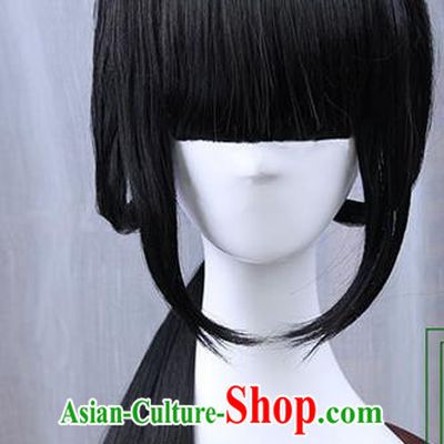 Traditional Handmade Ancient Chinese Han Dynasty Imperial Princess Wig, Ancient Chinese Cosplay Fairy Palace Young Lady Hair Wig for Women