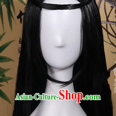 Traditional Handmade Ancient Chinese Tang Dynasty Imperial Princess Fairy Wig, Ancient Chinese Cosplay Fairy Palace Young Lady Hair Wig for Women