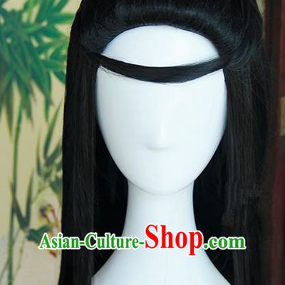 Traditional Handmade Ancient Chinese Tang Dynasty Imperial Princess Fairy Wig, Ancient Chinese Cosplay Fairy Palace Young Lady Hair Wig for Women