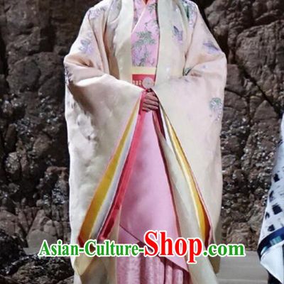 Traditional Ancient Chinese Imperial Empress Costume, Elegant Hanfu Dress Chinese Han Dynasty Imperial Princess Tailing Embroidered Clothing for Women