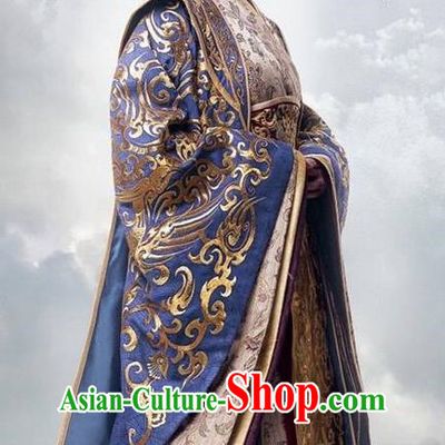 Traditional Ancient Chinese Imperial Empress Dowager Costume, Elegant Hanfu Palace Lady Dress, China Han Dynasty Imperial Queen Mother Embroidered Tailing Clothing for Women