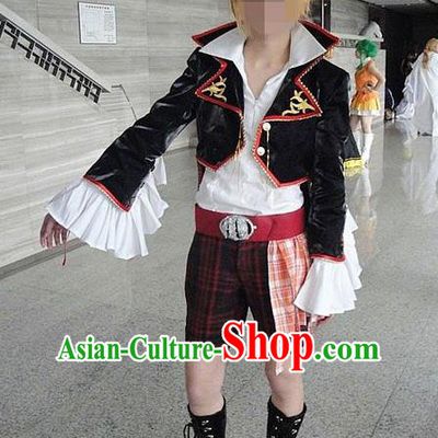Classical Cartoon Character Swordsman Uniform Game Role Swordmen Costumes Complete Set for Men