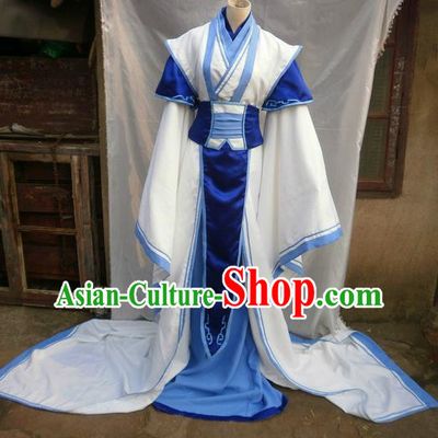 Traditional Ancient Chinese Classical Cartoon Character Immortal Uniform Cosplay Game Role Han Dynasty Swordmen Costume Complete Set for Men