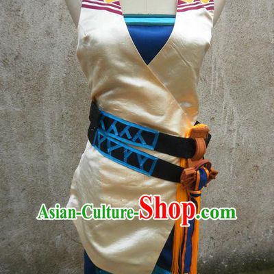 Traditional Ancient Chinese Classical Cartoon Character Nobility Fairy Uniform Cosplay Game Role Han Dynasty Swordmen Costume Complete Set for Women