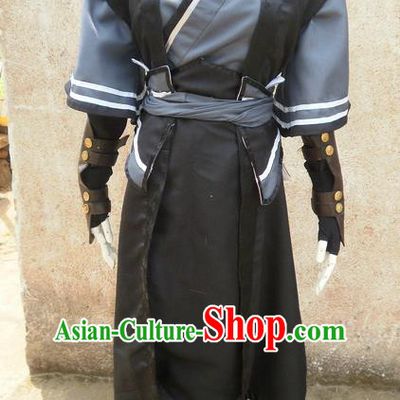 Traditional Ancient Chinese Classical Cartoon Character Nobility Childe Uniform Cosplay Game Role Han Dynasty Prince Swordmen Costume Complete Set for Men