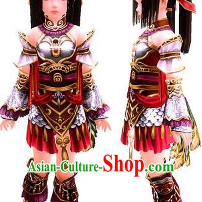 Traditional Ancient Chinese Classical Cartoon Character Little Fairy Uniform Cosplay Game Role Han Dynasty Children Swordmen Princess Costume Complete Set for Women
