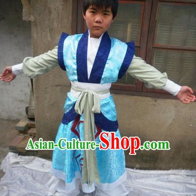 Traditional Ancient Chinese Classical Cartoon Character Little Nobility Childe Uniform Cosplay Game Role Han Dynasty Children Swordmen Prince Costume Complete Set for Men