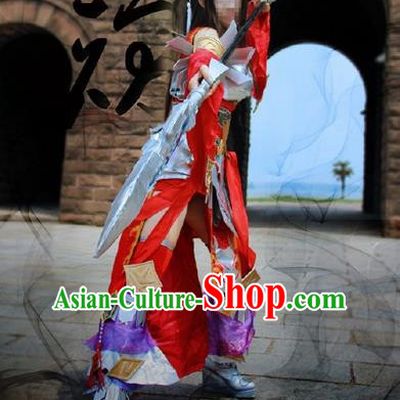 Traditional Ancient Chinese Classical Cartoon Character Uniform Cosplay Game Role Han Dynasty Swordmen Costume Complete Set for Women
