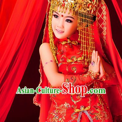 Chinese Ancient PPalace Dancer Garment and Hat Complete Set for Kids Children Youth