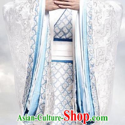 Traditional Ancient Chinese Nobility Childe Costume, Elegant Hanfu Male Lordling Dress, Warring States Swordsman Clothing, China Warring States Prince Embroidered Clothing for Men