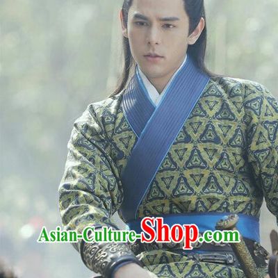 Traditional Ancient Chinese Nobility Childe Costume, Elegant Hanfu Male Lordling Dress, Warring States Swordsman Clothing, China Warring States General Prince Embroidered Clothing for Men