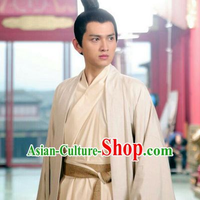 Traditional Ancient Chinese Nobility Childe Costume, Elegant Hanfu Male Lordling Dress, Warring States Literati Clothing, China Warring States Period Qu Yuan Clothing for Men