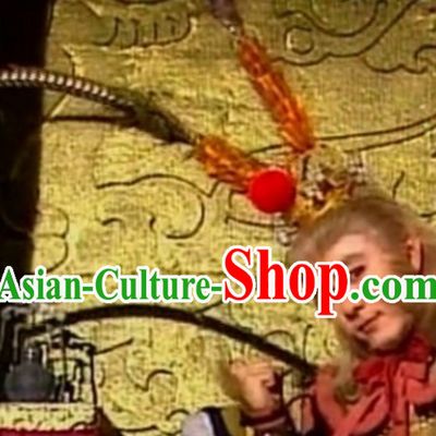 Sun Wukong Handmade Long Feathers Hat
