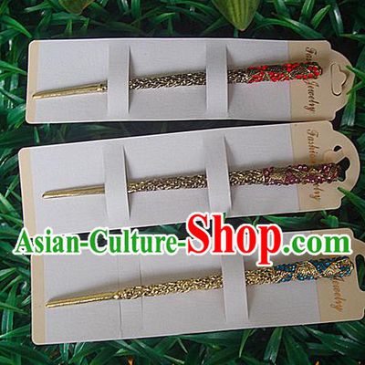 Traditional Chinese Miao Ethnic Minority Palace Hair Jewelry Accessories, Hmong Handmade Crystal Hairpins, Miao Ethnic Jewelry Accessories Hair Claw for Women