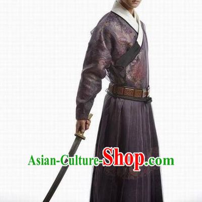 Traditional Ancient Chinese Ming Dynasty Bodyguard Costumes and Hat Complete Set for Men