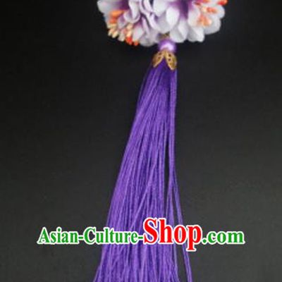 Traditional Handmade Chinese Ancient Classical Hair Accessories Barrettes Hairpin, Flowers Long Tassel Headdress Hair Jewellery, Hanfu Hair Fascinators Hairpins for Women