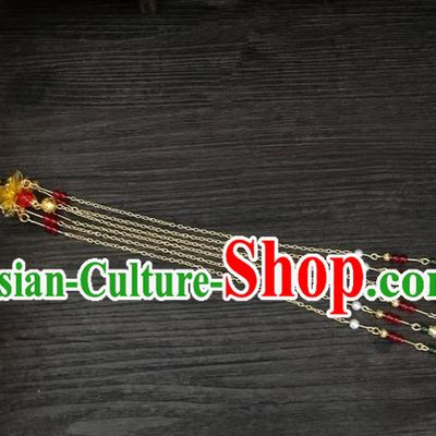 Traditional Handmade Chinese Ancient Classical Hair Accessories Barrettes Hairpin, Imperial Emperess Tassel Headdress Hair Jewellery, Hair Fascinators Hairpins for Women