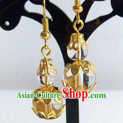 Traditional Handmade Chinese Ancient Classical Calabash Wedding Earrings for Women