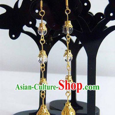 Traditional Handmade Chinese Ancient Classical Crystal Wedding Earrings for Women