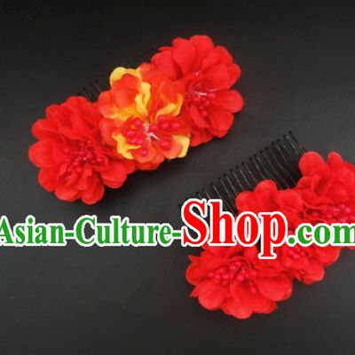 Traditional Handmade Chinese Ancient Classical Hair Accessories Barrettes Hairpin, Flowers Headdress Hair Jewellery, Hair Fascinators Hairpins for Women
