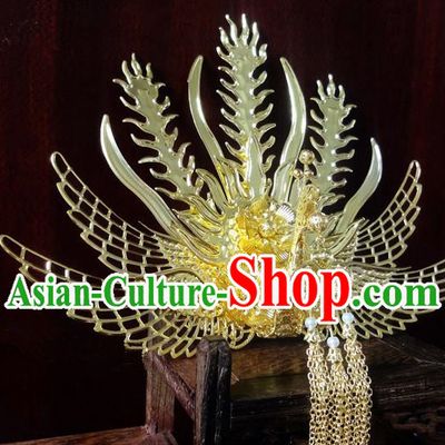 Traditional Handmade Chinese Ancient Classical Hair Accessories Barrettes Hairpin, Imperial Emperess Phoenix Coronet Hair Jewellery, Hair Fascinators Hairpins for Women
