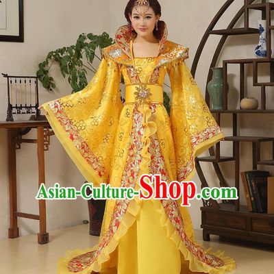 Traditional Ancient Chinese Imperial Emperess Costume, Chinese Wedding Dress, Cosplay Chinese Peri Imperial Princess Tailing Clothing Hanfu for Women