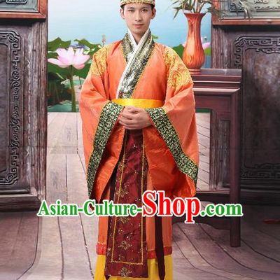 Traditional Ancient Chinese Imperial Emperor Costume, Chinese Han Dynasty Male Wedding Dress, Cosplay Chinese Imperial King Clothing Hanfu for Men