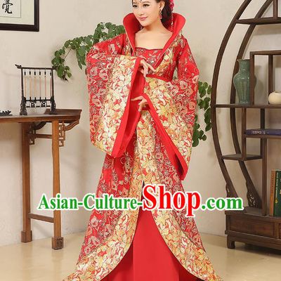 Traditional Ancient Chinese Imperial Emperess Costume, Chinese Wedding Dress, Cosplay Chinese Peri Imperial Princess Tailing Clothing Hanfu for Women
