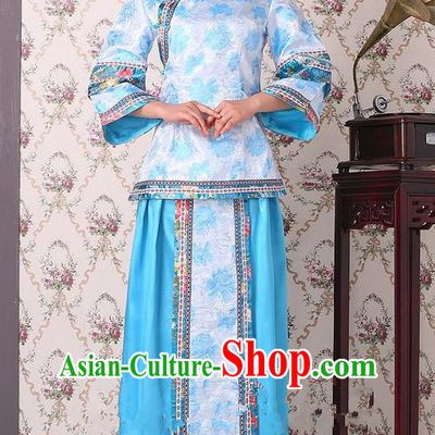 Traditional Ancient Chinese Imperial Emperess Costume, Chinese Qing Dynasty Lady Dress, Cosplay Chinese Peri Imperial Princess Clothing for Women