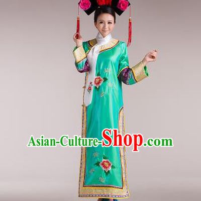 Traditional Ancient Chinese Imperial Emperess Costume, Chinese Qing Dynasty Lady Dress, Cosplay Chinese Man Nationality Peri Imperial Princess Clothing for Women