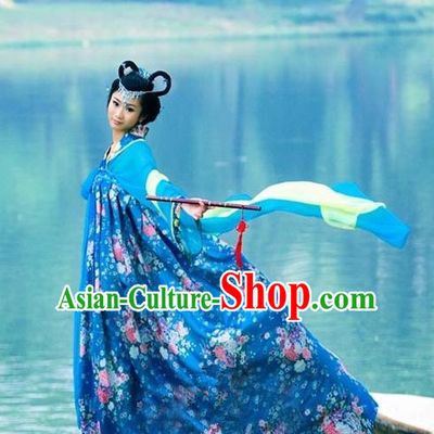 Traditional Ancient Chinese Imperial Emperess Costume, Chinese Tang Dynasty Wedding Dress, Cosplay Chinese Peri Imperial Princess Tailing Clothing Hanfu for Women