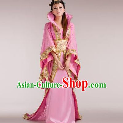 Traditional Ancient Chinese Imperial Emperess Costume, Chinese Tang Dynasty Wedding Dress, Cosplay Chinese Peri Imperial Princess Tailing Clothing Hanfu for Women
