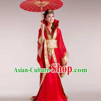 Traditional Ancient Chinese Imperial Emperess Costume, Chinese Tang Dynasty Wedding Dress, Cosplay Chinese Peri Imperial Princess Tailing Clothing Hanfu for Women